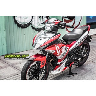 Tem Trùm Exciter 150 Ohlins trắng đỏ