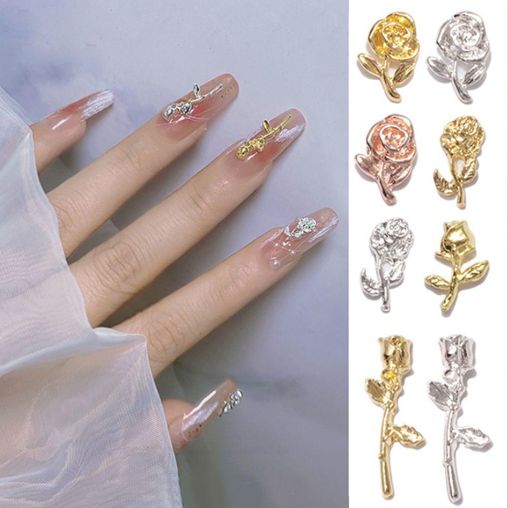 Phụ Kiện Hoa 3D Lấp Lánh Trang Trí Móng Tay Nghệ Thuật