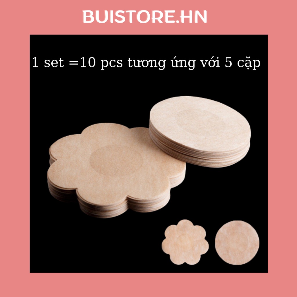 Miếng dán ngực vải không dệt mỏng nhẹ thoáng khí dùng 1 lần, dán ti giấy đi biển