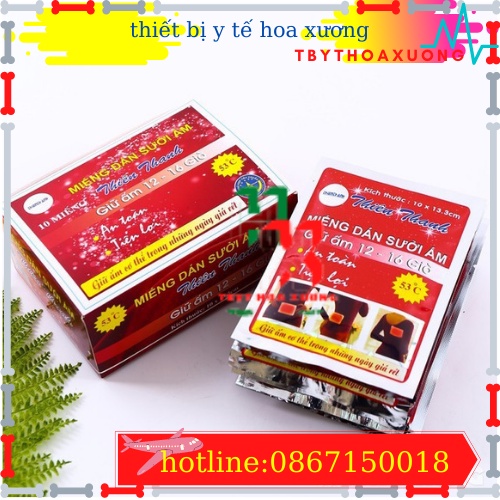 Miếng Dán Sưởi Ấm Cơ Thể Hộp 10 Miếng Hàng Việt Nam Chất Lượng Cao