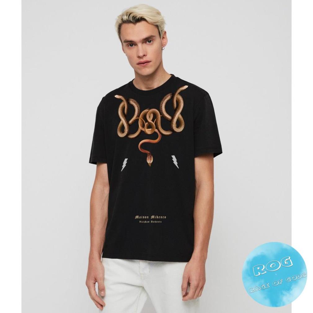 Áo thun tay lỡ MIKENCO Rắn  Streetwears SG , Áo thun unisex nam nữ from rộng oversize chất liệu cotton