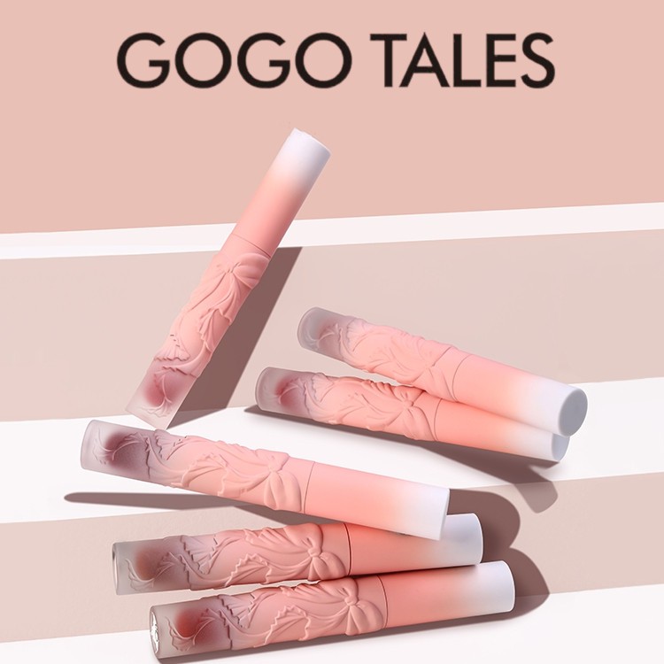 Son kem bùn GOGO TALES nơ hồng mềm mướt mịn lì Dusk Pink Fog Lip Puree lâu trôi hot trend Gogotales GT218 GOGO62