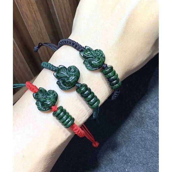 Vòng đeo tay dây tết Hồ Ly ngọc sơn thủy mix