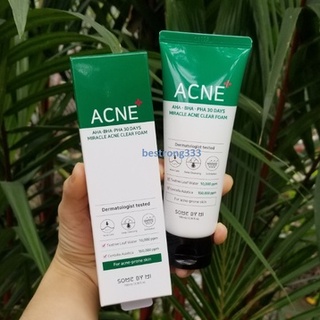 Sữa rửa mặt some by mi aha.bha.pha 30 days miracle acne clear foam 100ml