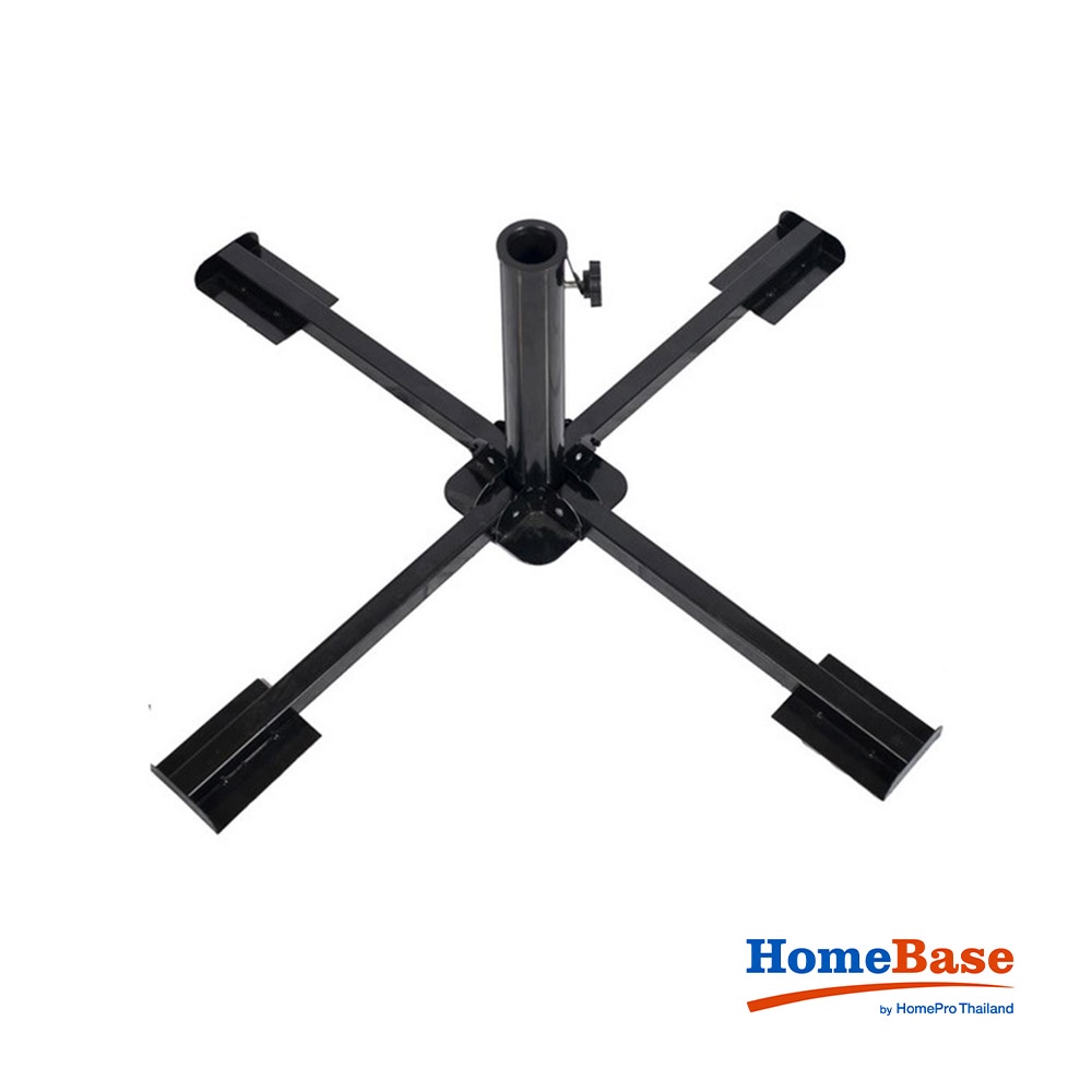 HomeBase SPRING Dù che polyester có đế bằng thép sơn tĩnh điện W86xH33xD86 màu đen