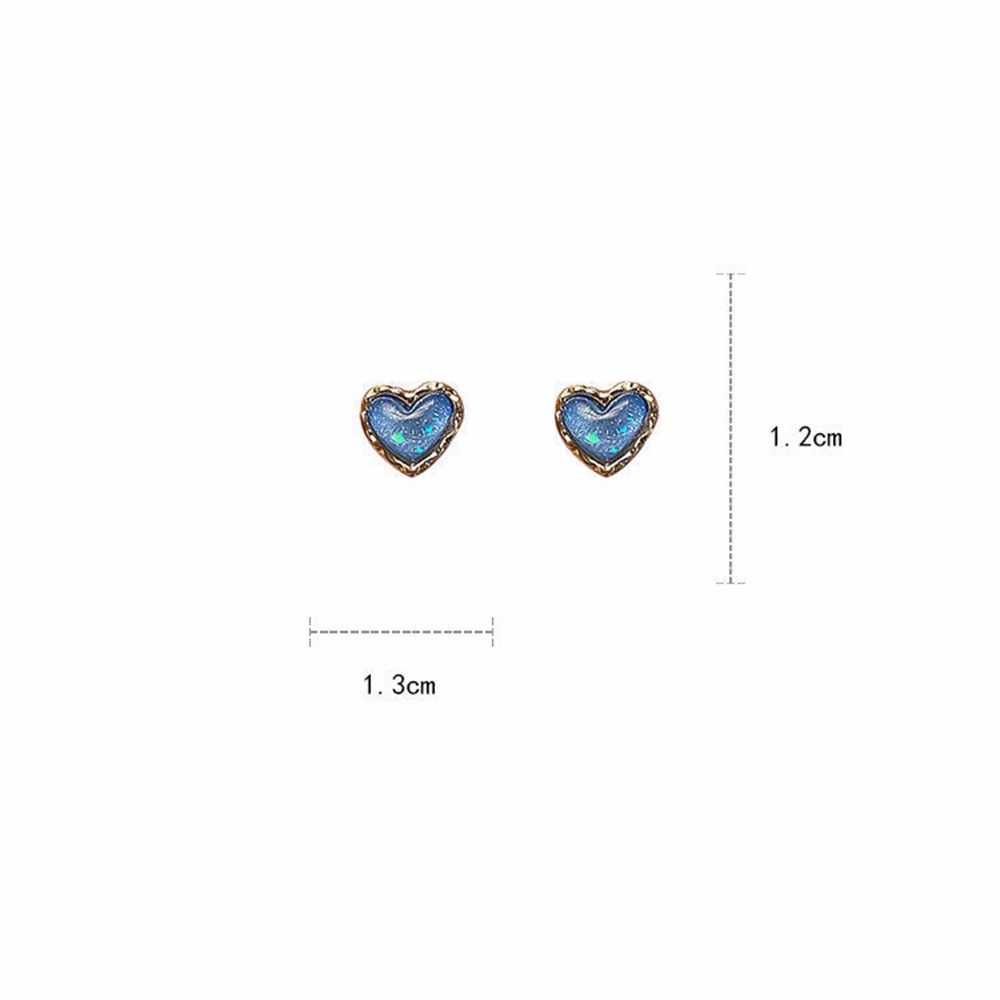 Khuyên Tai Hình Trái Tim Bằng Nhựa Resin Đơn Giản Thời Trang Hàn Quốc Cho Nữ