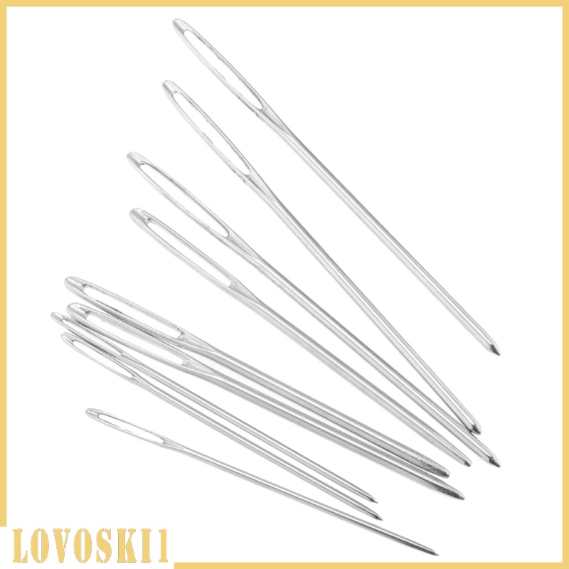 [LOVOSKI1]9pcs Metal Large Eye Blunt Needles Yarn Needles for Knitting Crochet Project