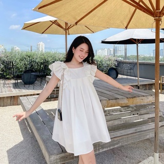 ĐẦM BABYDOLL XẾP LY ZAREEN DAX47 TRẮNG
