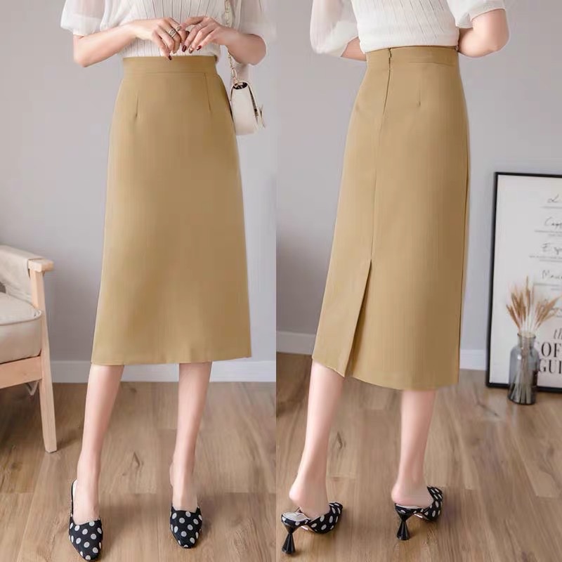 Chân Váy Chữ A Nhỏ Dáng Dài Qua Gối Chân Váy Công Sở Ulzzang Thời Trang Hàn Quốc, A70