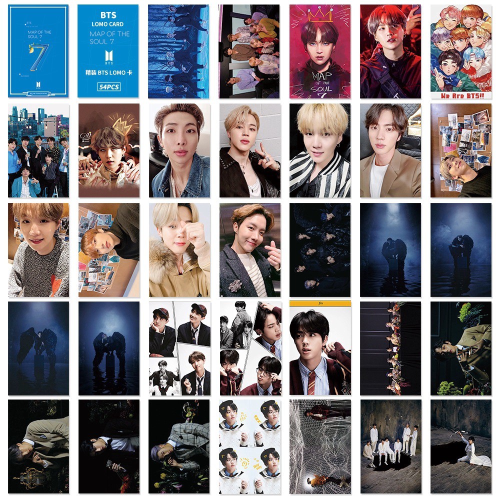 Set 54 ảnh thẻ lomo in hình các thành viên nhóm nhạc Kpop BTS 7