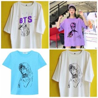(Tặng ảnh BTS)Áo BTS in hình tranh JK tự vẽ