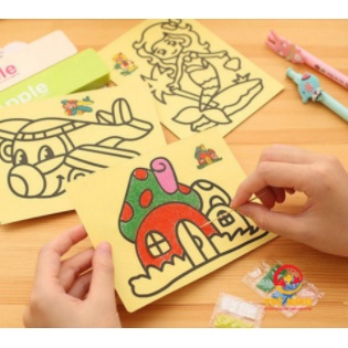 Tranh Cát 💖Tô Màu Tranh Cát Rèn Luyện Sự Kiên Nhẫn, Tập Trung và Sáng Tạo Cho Bé