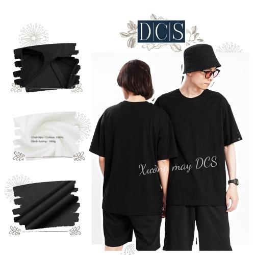Áo Thun Trơn Unisex Xưởng May DCS Basic Tee Tay Lỡ Oversize Form Rộng Xưởng May DCS