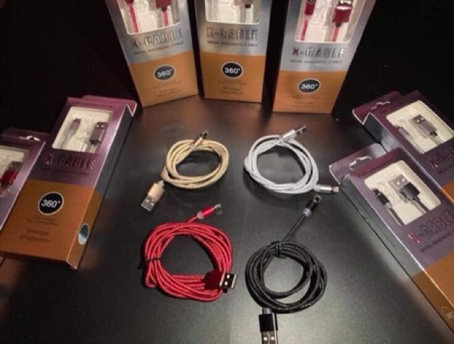 Cáp sạc nhanh nam châm cho iOS Android - Cap Sạc Nam Châm Đa Năng