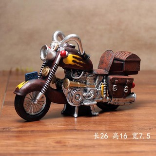 Zakka Retro Hoài Cổ Xe Máy Mô Hình Trang Trí