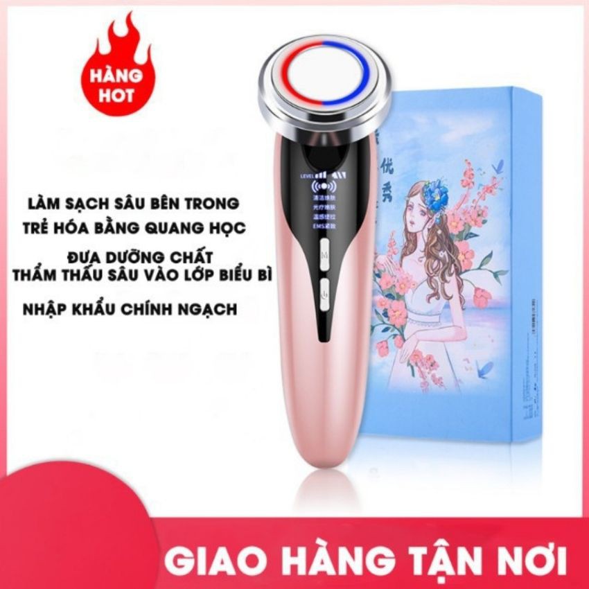 [Nhớ Chọn Quà] Máy Di Tinh Chất Nóng Lạnh* Mini Cầm Tay, Giúp Đẩy Dưỡng Chất, Masage Mặt, Tẩy Trang Với Công Nghệ Ion | BigBuy360 - bigbuy360.vn