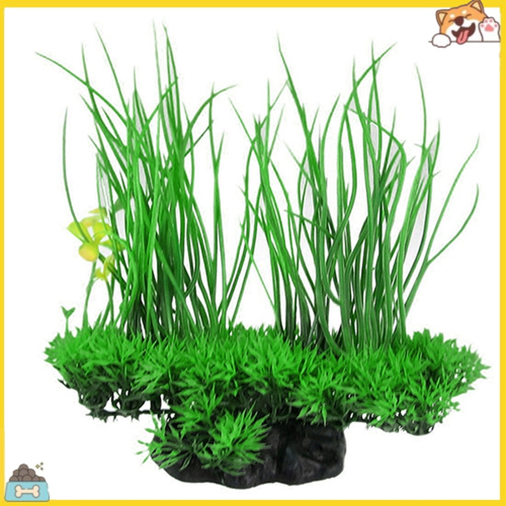 【Spbs】Green Artificial Decor Long Leaf Plant Fake Water Grass for Aquarium Fish Tank