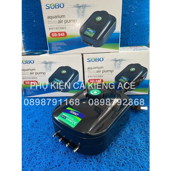 BƠM OXY 4 VÒI SOBO 948 - 220V - 8W