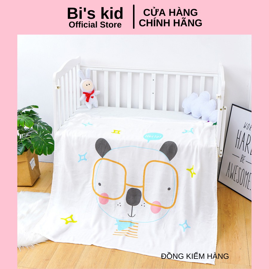 Chăn lụa cho béADENchăn cotton lụa sợi tre mềm nhiều công dụng KT 1m X 1m2