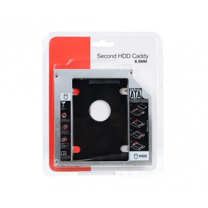 Khay Ổ Cứng Caddy Bay HDD SSD SATA 3 9.5mm/12.7mm-Khay ổ cứng thay thế ổ DVD-NEW-Lắp Ổ Cứng Thứ 2 cho Laptop