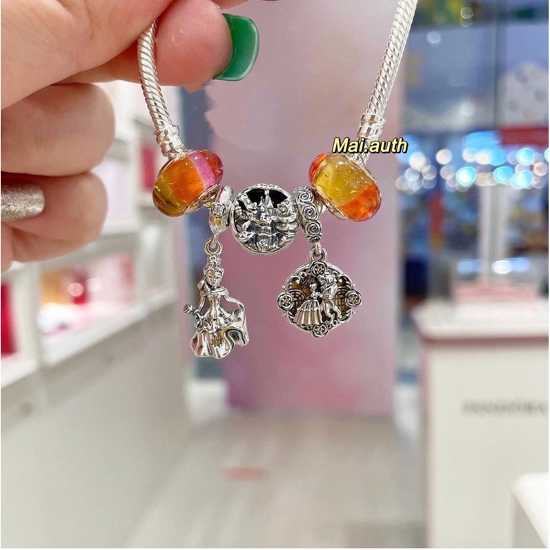 Charm bạc Pandora Disney người đẹp Belle