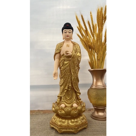 Tượng Phật Lẻ A di đà , Quan thế Âm bồ tát 45cm