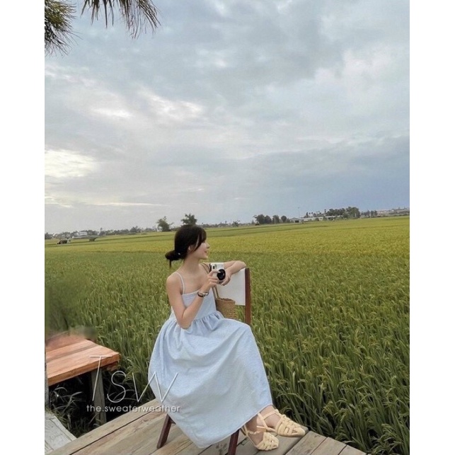 Đầm babydoll dây dáng dài