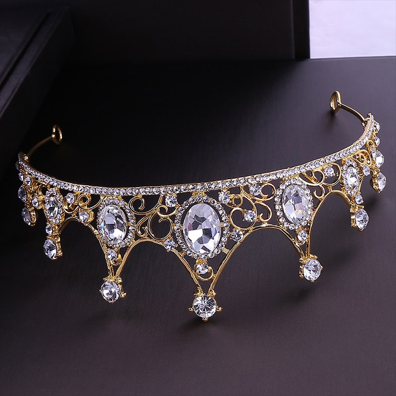 YADORNOS Vương Miện Đính Đá Thiết Kế Sang Trọng Cho Cô Dâu