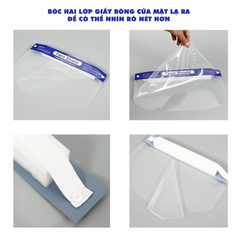 Kính Bảo Hộ Y Tế UNIFUN Tấm Chắn Kính Chống giọt Bắn mã TF6 Phòng dịch có thể đeo bên ngoài khẩu trang đẹp
