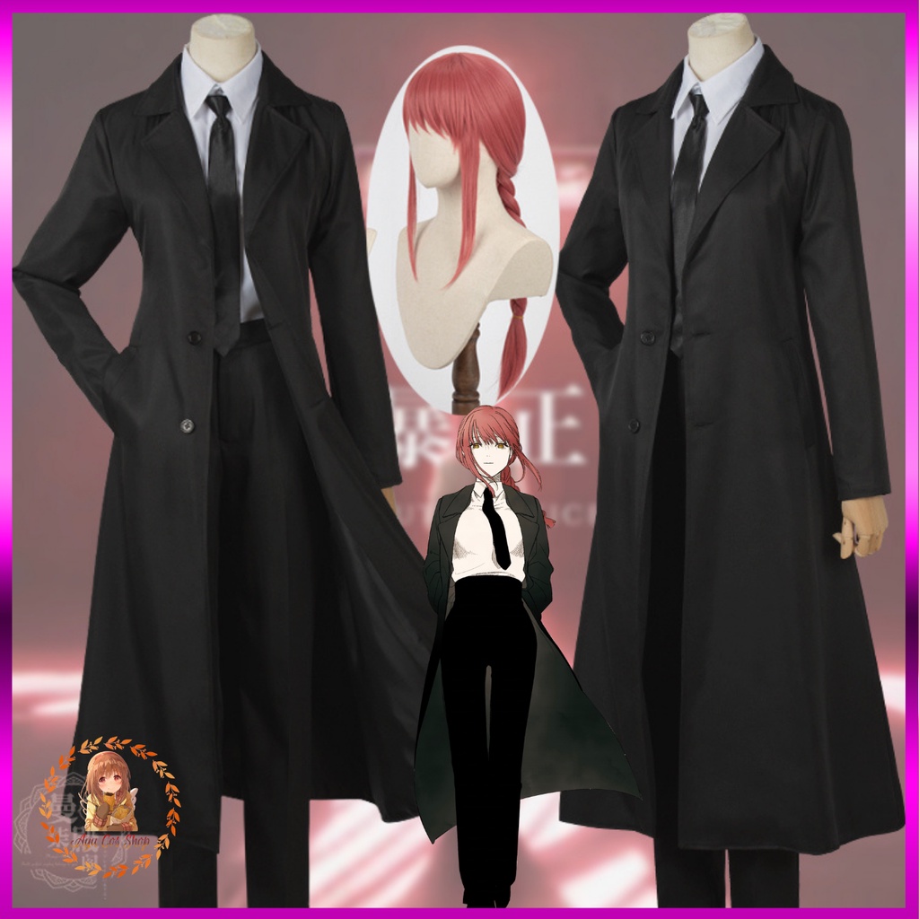 Trang phục đồ hóa trang cosplay Makima Chainsaw Man áo vest dài