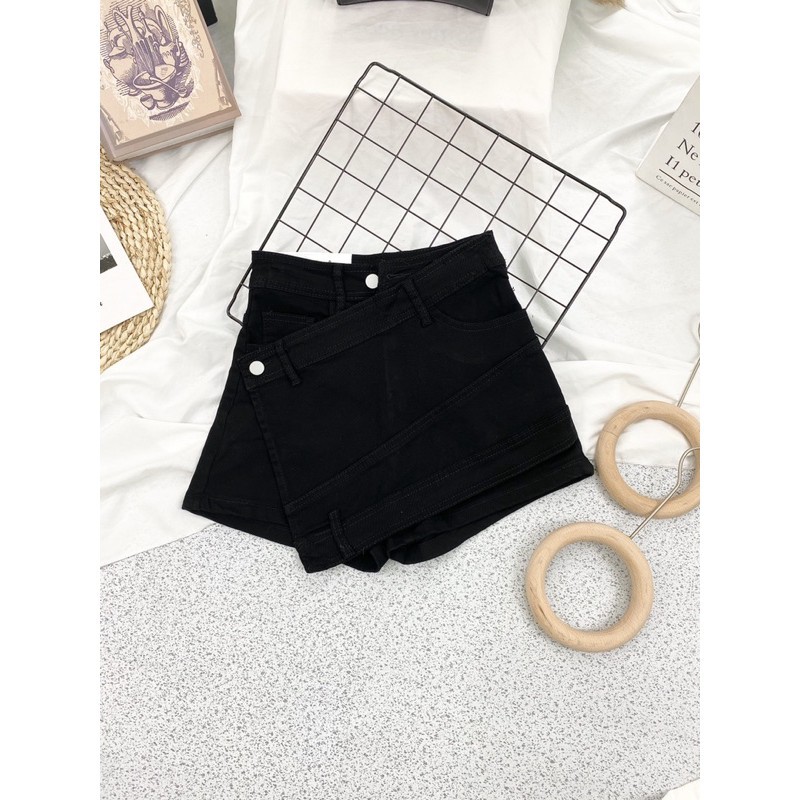 Chân váy- quần váy kaki vạt chéo cách điệu cá tính - Q016 | BigBuy360 - bigbuy360.vn