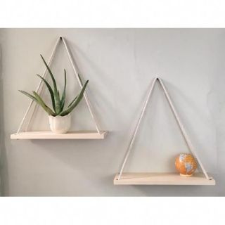 Set 2 kệ 40*15 kệ gỗ thông ❤️FREESHIP❤️ Kệ trang trí kệ treo tường kệ treo dây kệ gỗ cao cấp NGON DECOR