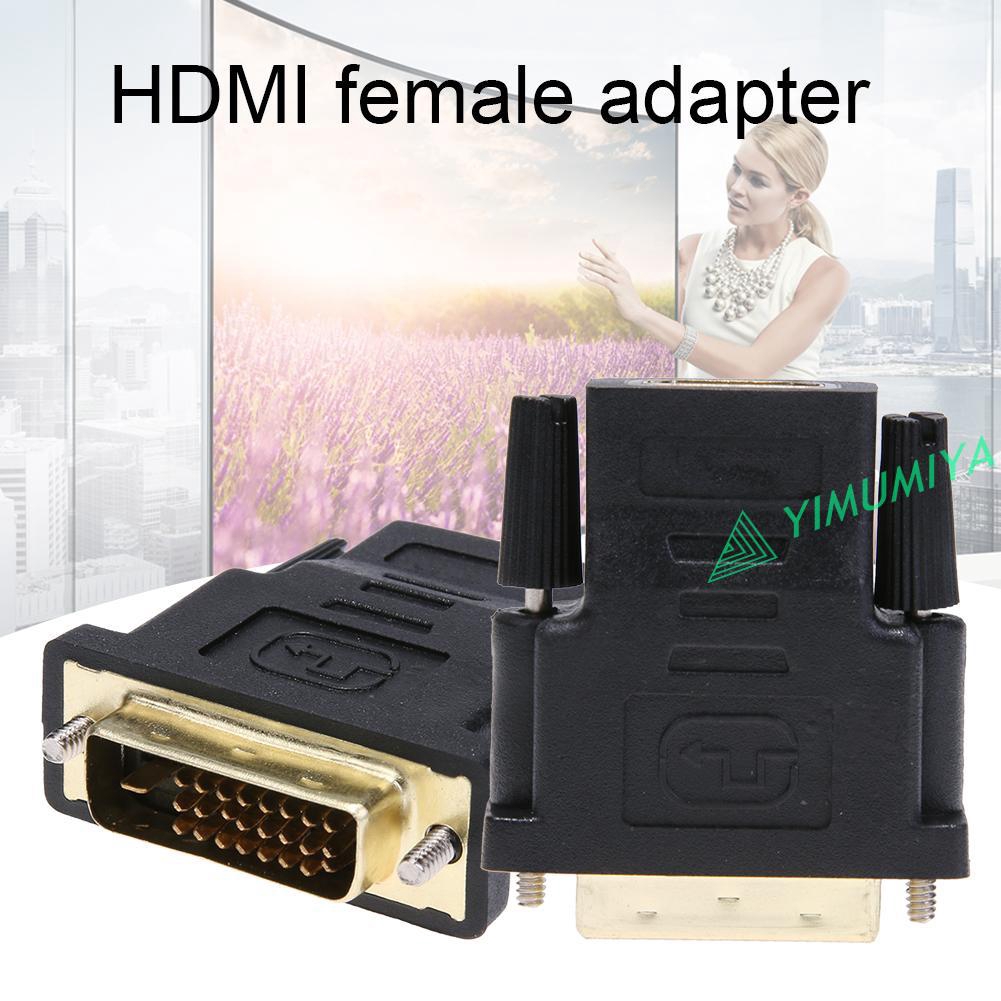 Đầu nối chuyển đổi dây cáp HDMI qua DVI 24+1pin