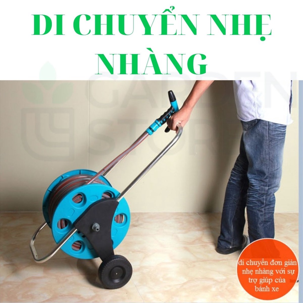 Mua Khung rulo cuốn dây nước Lionking dài 20 đến 50 mét, vòi tưới 10 ...