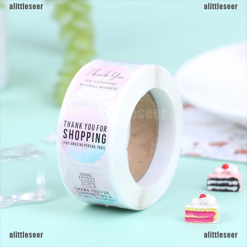 Nhãn Dán Giấy In Chữ Thank You Dùng Trang Trí Gói Hàng Tiện Dụng