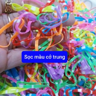 (0.5kg)500gam thun buột tóc màu,sọc(cở trung)