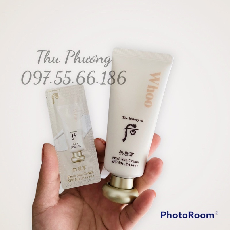 10 GÓI KEM CHỐNG NẮNG WHOO GONGJINYANG FRESH SUN CREAM