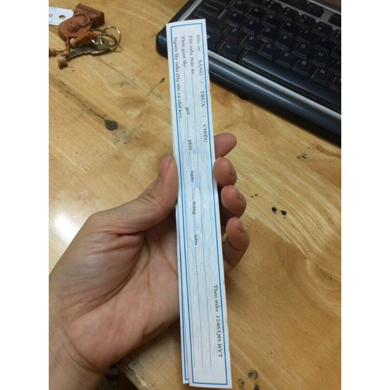 Sét 15 tem lưu mẫu thức ăn, tem niêm phong thực phẩm