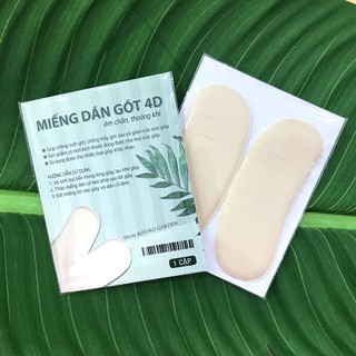 Miếng lót dán gót giày 4D 2 miếng 1 vỉ