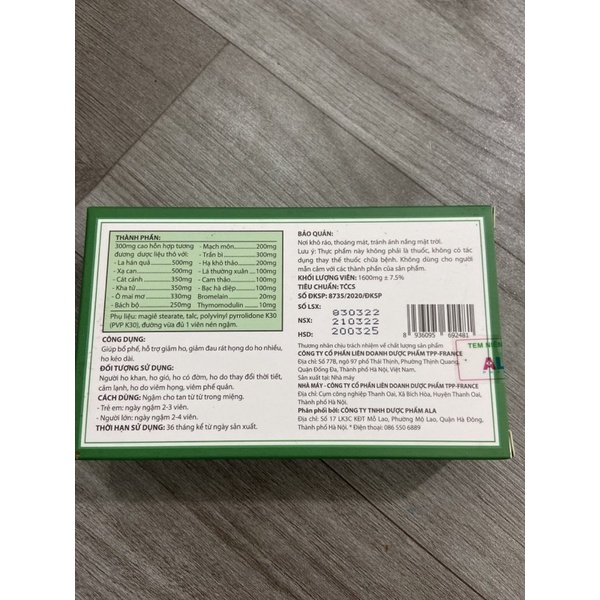 Viên ngậm ZenKool  giảm ho long đờm, giảm đau rát họng