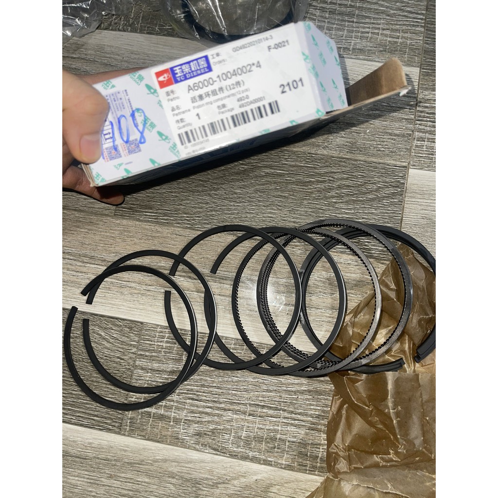 Xéc măng máy YC4108 (A6060-1004002) phụ tùng động cơ 4108 YC theo xe