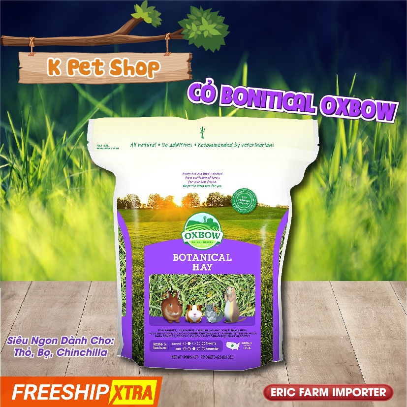 Cỏ Botanical Oxbow  FREE SHIP  Timothy Oxbow Siêu Ngon Dành Cho Thỏ, Bọ, Chinchilla .