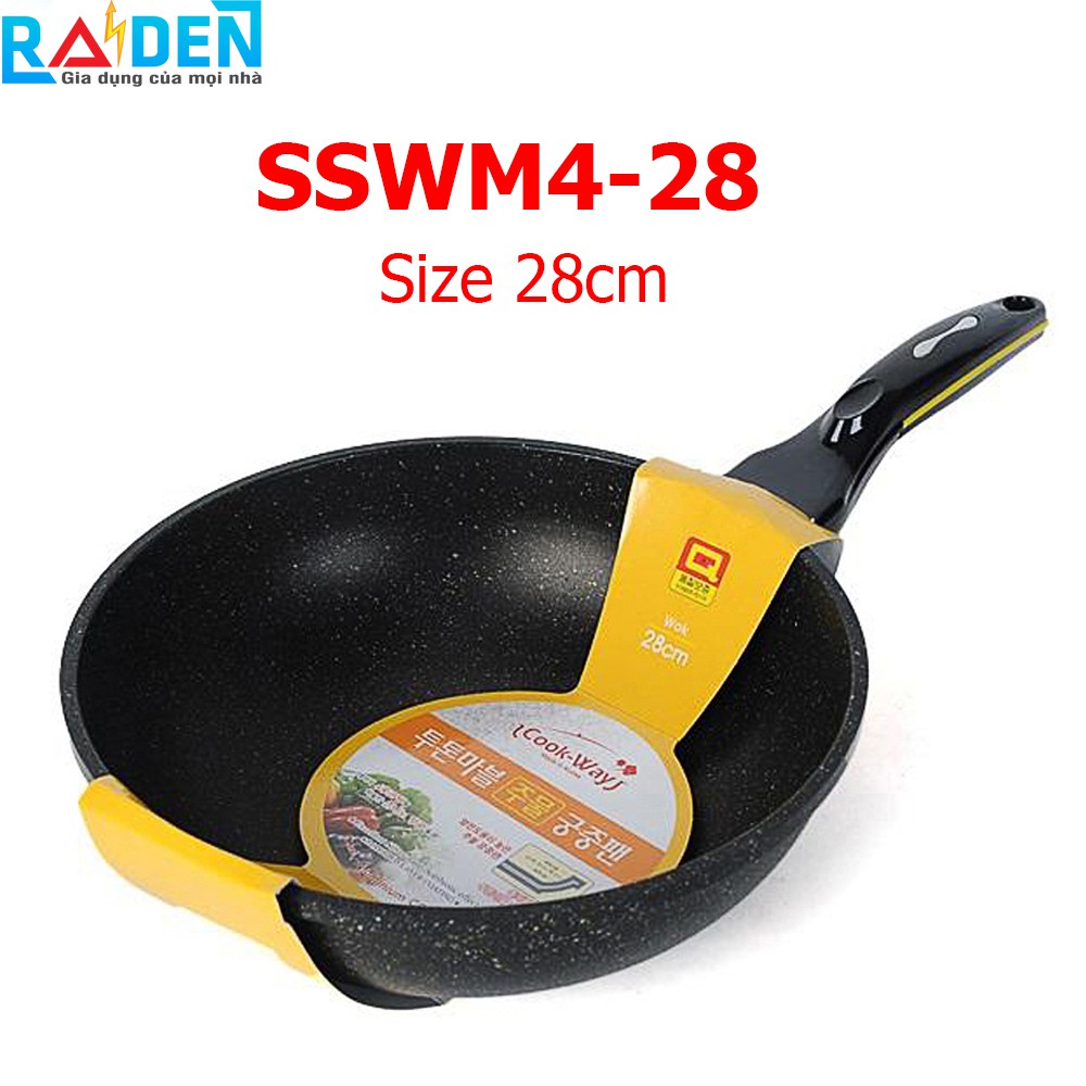 Chảo chống dính siêu bền đá sâu CookWay Hàn Quốc SSWM4-28 size 28cm