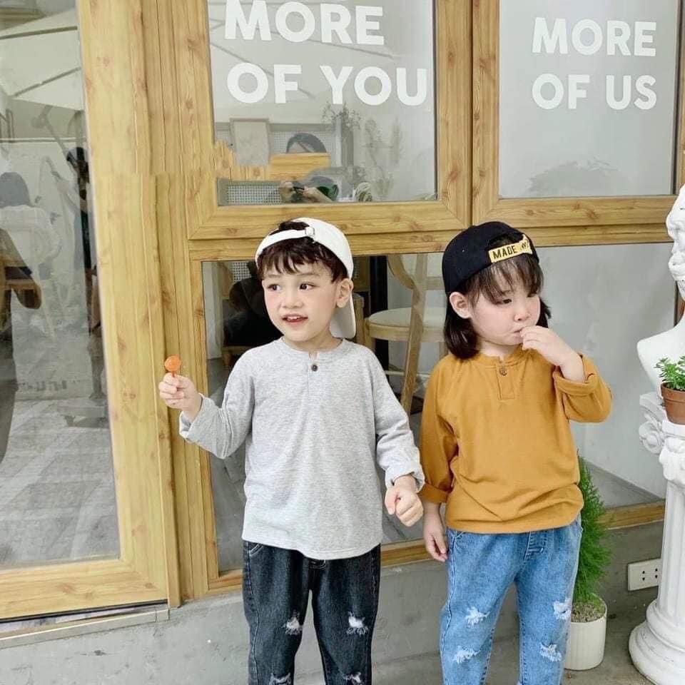 Áo dài tay thu đông bé trai - Set 4 áo cotton dài tay zara cho bé trai size 1-6 tuổi