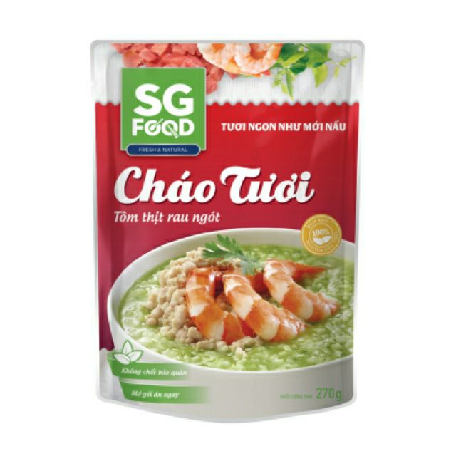 (Date tháng 10.2022)Cháo tươi Sài gòn Food 270g( 6 vị)