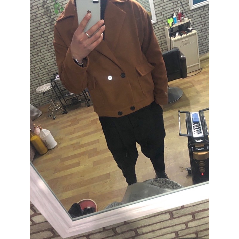 Áo khoác dạ nam thời trang thu đông  thanh niên