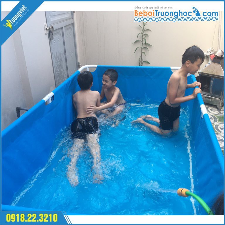 Bể Bơi Mini Cho Bé Lắp Ghép KT: 2.2mx1.3mx0.6m - Ý Tưởng Việt