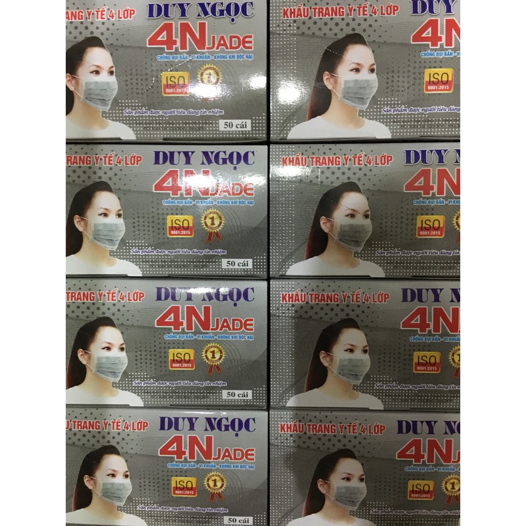 Khẩu Trang Y Tế Than Cao Cấp 4 Lớp  Duy Ngọc