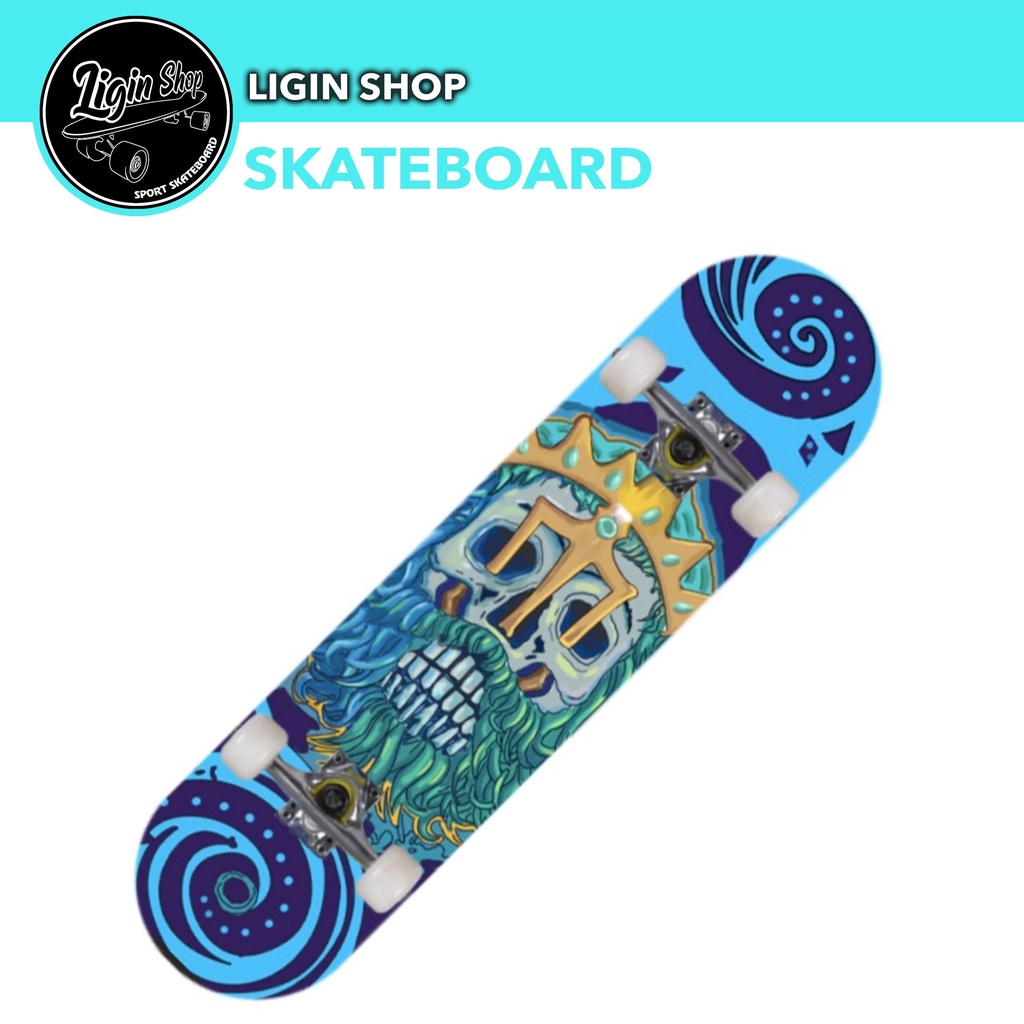 Ván trượt Skateboard, ván trượt thể thao mặt nhám gỗ ép 8 lớp chắc chắn.