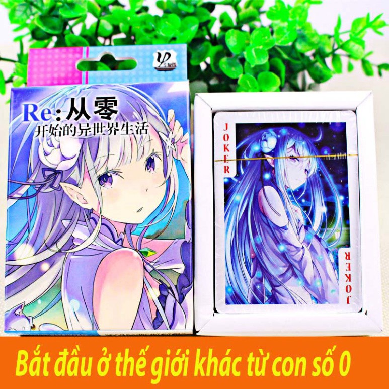 Bộ bài Re zero Rem Ram gồm 54 ảnh khác nhau Bắt đầu ở 1 thế giới khác từ con số không